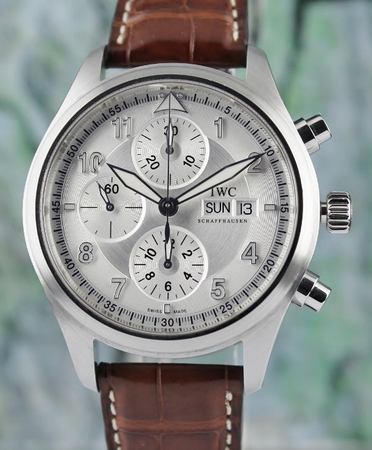(image for) IWC Stainless Steel Pilot's Automatic Chronograph Watch / Ref: 3717-02